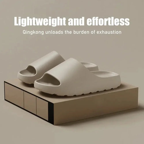 Men's Slippers EVA Soft Thick Soled Summer Fashion Slippers & Women's Yeezys Slides Beach Sandals