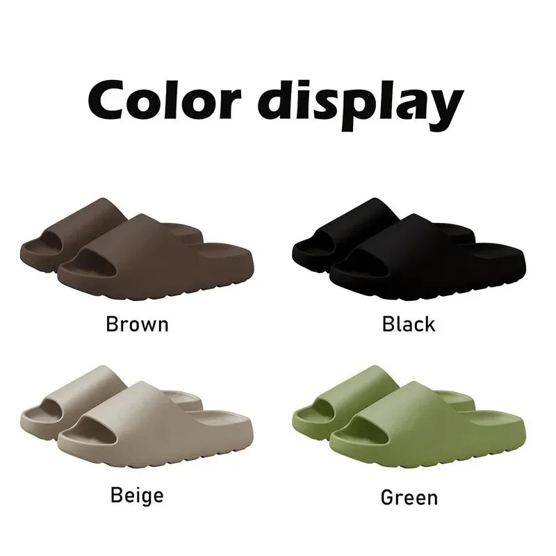 Men's Slippers EVA Soft Thick Soled Summer Fashion Slippers & Women's Yeezys Slides Beach Sandals